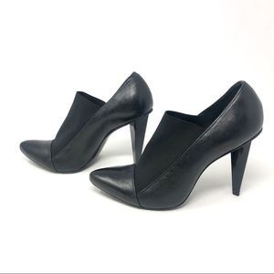 Bcbg MaxAzria Black Leather Elasticated Heels US 7